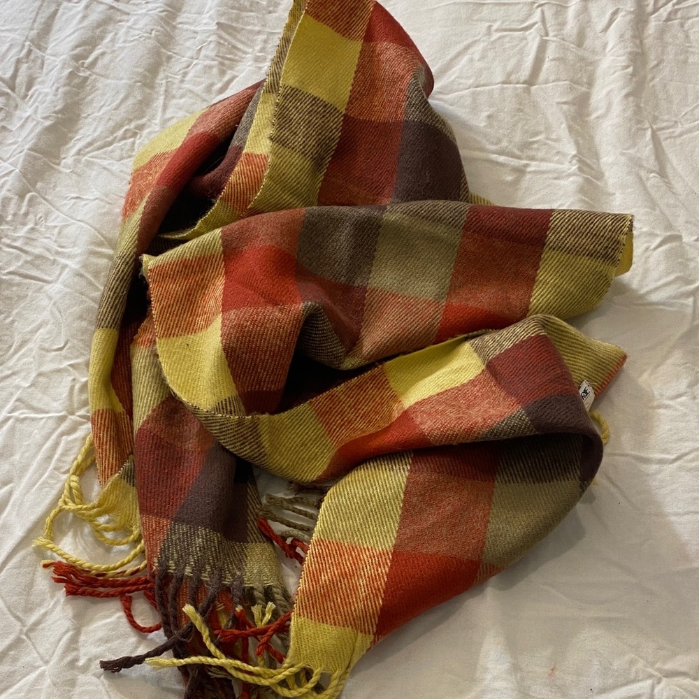Vintage Royal Rossi Mongolian Cashmere Scarf in Vibrant Fall Colours